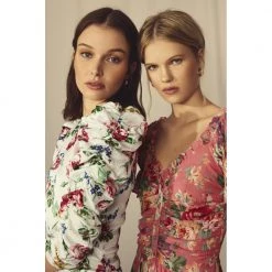 BY TIMO Blomstrete Bubble Rouching Dress White -Tilbud miinto Butikk unnamed file 2779