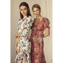 BY TIMO Blomstrete Bubble Rouching Dress White -Tilbud miinto Butikk unnamed file 2781