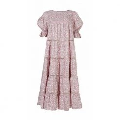 Line Of Oslo Blomstret Summer Bird Dress Pink
