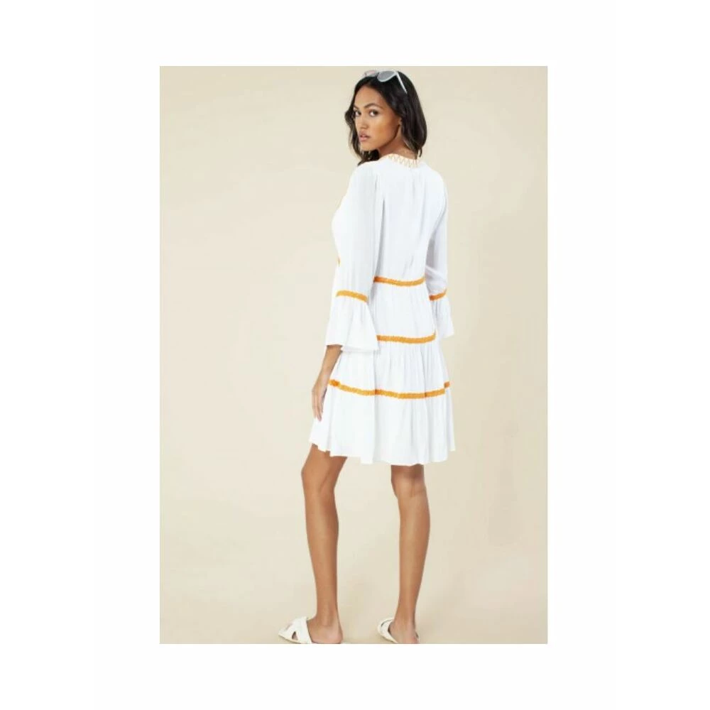 Hale Bob Celete Embroidery Dress Orange 1 Hale Bob Celete Embroidery Dress Orange