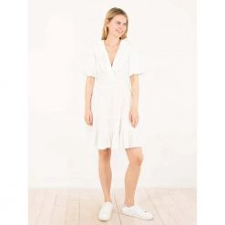 Neo Noir Erika Solid Dress White