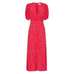 Rød Faithfull The Brand Bellavista Midi Dress Kjole Red -Tilbud miinto Butikk unnamed file 292