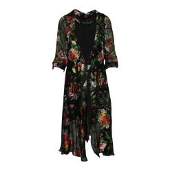 Alice + Olivia Abney Floral Print Wrap Dress Black -Tilbud miinto Butikk unnamed file 2978
