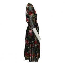 Alice + Olivia Abney Floral Print Wrap Dress Black -Tilbud miinto Butikk unnamed file 2979