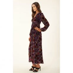 Sort Hale Bob Alice Long Printed Silk Dress Kjole Black