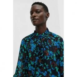 No Color Ganni Minikjole Med Volanger Dame Black