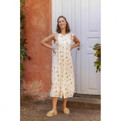 Cream Mika Dress White