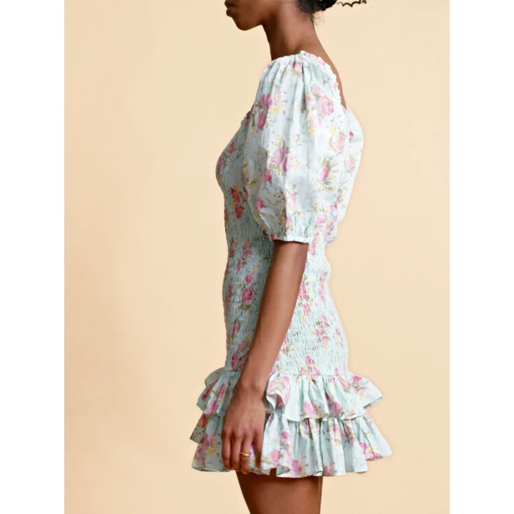 BY TIMO Camelia Poplin Smocking Dress Blue 2 BY TIMO Camelia Poplin Smocking Dress Blue - Bilde 2