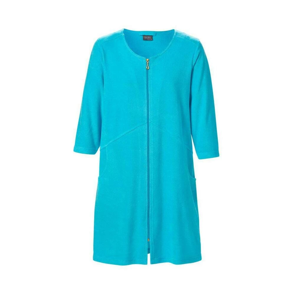 Trofé Badekåpe/Morgenkåpe I Frotte Med 3/4 Ermer Morgenkåpe Blue 2 Trofé Badekåpe/Morgenkåpe I Frotte Med 3/4 Ermer Morgenkåpe Blue - Bilde 2