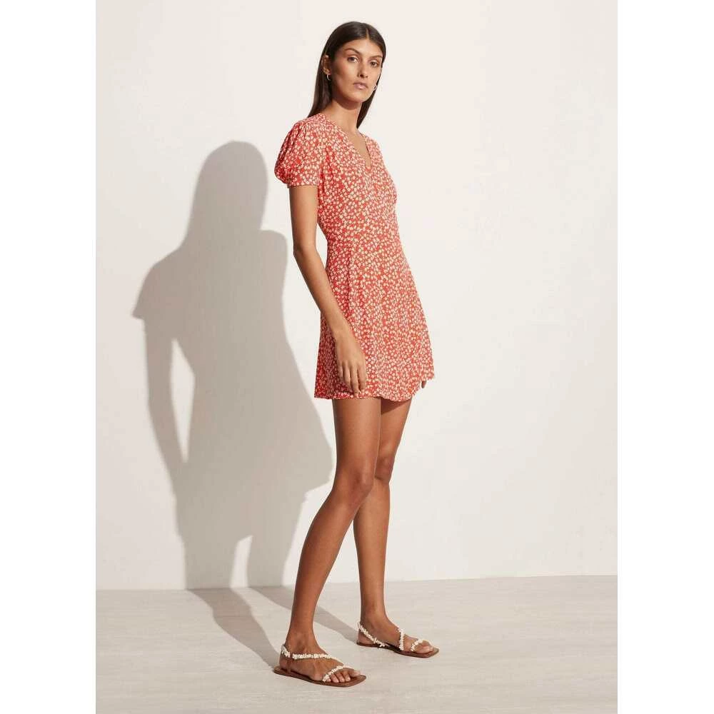 Faithfull The Brand Louella Mini Wrap Dress Red 3 Faithfull The Brand Louella Mini Wrap Dress Red - Bilde 3