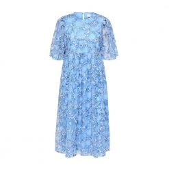 Selected Femme Jacaranda Justine Midi Sequins Dress Blue