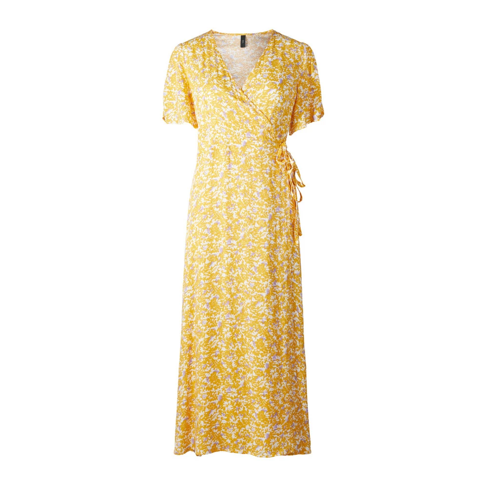 Y.A.S Yasdomilla Long Wrap Dress Yellow 2 Y.A.S Yasdomilla Long Wrap Dress Yellow - Bilde 2