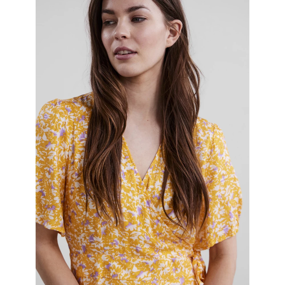 Y.A.S Yasdomilla Long Wrap Dress Yellow 4 Y.A.S Yasdomilla Long Wrap Dress Yellow - Bilde 4