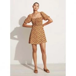 Faithfull The Brand Il Carro Mini Dress Orange
