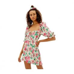 For Love & Lemons Imogen Mini Dress Pink