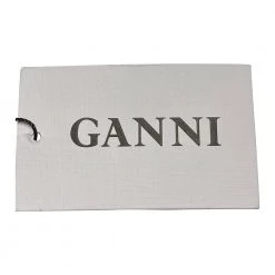 Ganni Clark Peplum Dress In Polyester Blue