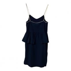 Ganni Clark Peplum Dress In Polyester Blue -Tilbud miinto Butikk unnamed file 3222