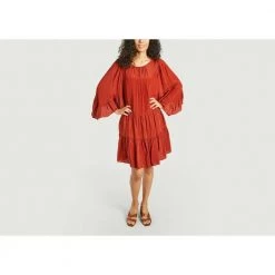 See By Chloé Dress With Ruffled Sleeves Red