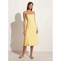 Faithfull The Brand Jaibas Midi Dress Yellow