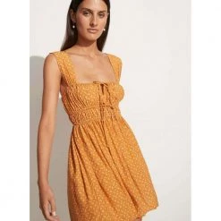 Faithfull The Brand Praia Mini Dress Orange