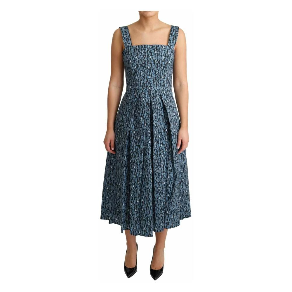 Dolce & Gabbana A-Line Stretch Dress Blue 1 Dolce & Gabbana A-Line Stretch Dress Blue
