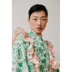 Hofmann Copenhagen Erika Coral Dress Green -Tilbud miinto Butikk unnamed file 3394