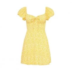 Faithfull The Brand Domenica Mini Dress Yellow