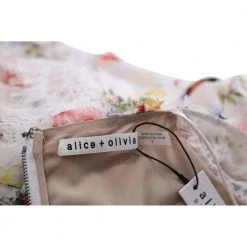 Alice + Olivia Off-Shoulder Dress White