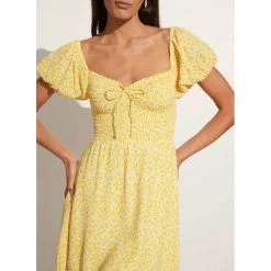 Faithfull The Brand Domenica Mini Dress Yellow