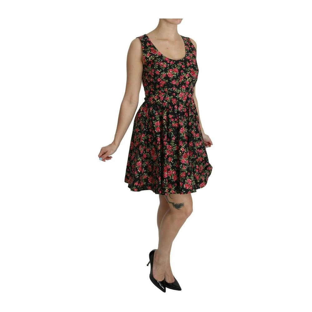 Dolce & Gabbana Floral Sheath Sleeveless Mini Dress Black 4 Dolce & Gabbana Floral Sheath Sleeveless Mini Dress Black - Bilde 4