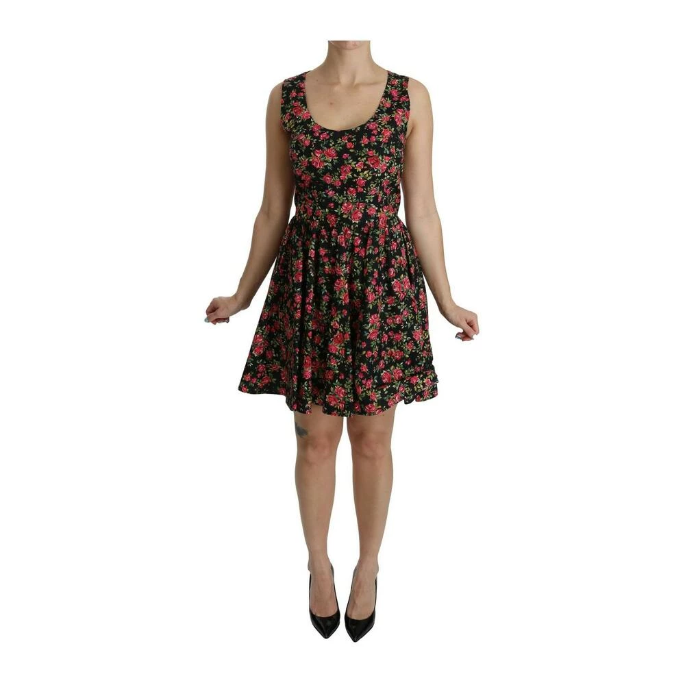 Dolce & Gabbana Floral Sheath Sleeveless Mini Dress Black 5 Dolce & Gabbana Floral Sheath Sleeveless Mini Dress Black - Bilde 5