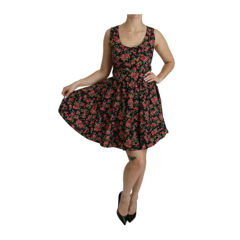 Dolce & Gabbana Floral Sheath Sleeveless Mini Dress Black 6 Dolce & Gabbana Floral Sheath Sleeveless Mini Dress Black - Bilde 6