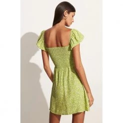 Lysegrønn Faithfull The Brand Domenica Mini Dress Kjole Green -Tilbud miinto Butikk unnamed file 3572