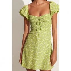 Lysegrønn Faithfull The Brand Domenica Mini Dress Kjole Green -Tilbud miinto Butikk unnamed file 3574