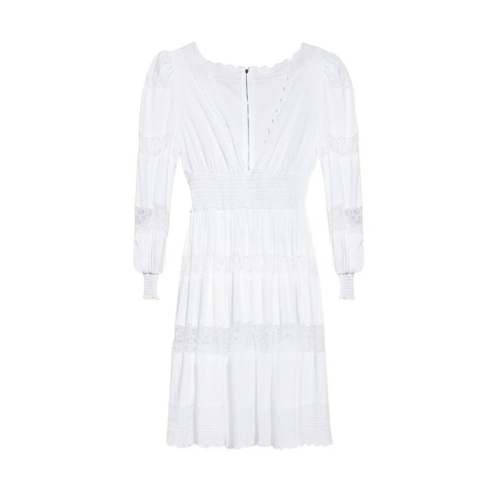 Dolce & Gabbana V-neck Dress White 1 Dolce & Gabbana V-neck Dress White