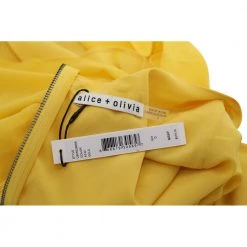 Alice + Olivia Halterneck Mini Dress Yellow