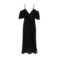 Gold Hawk Dress Black
