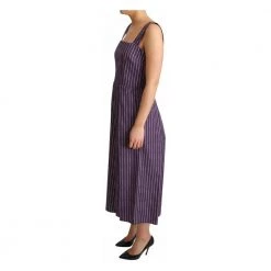 Dolce & Gabbana A-Line Stretch Dress Purple