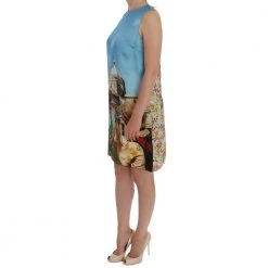 Dolce & Gabbana SANREMO Shift Silk Dress Blue -Tilbud miinto Butikk unnamed file 3622