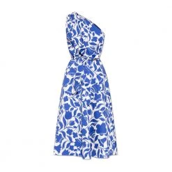 Kate Spade One-shoulder Dress Blue