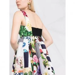 Dolce & Gabbana Short Dress In Poplin Patchwork White -Tilbud miinto Butikk unnamed file 3669