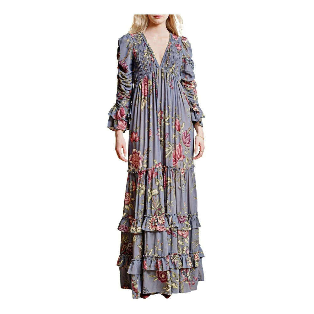 BY TIMO Drapy Gorgette Maxi Dress Blue 1 BY TIMO Drapy Gorgette Maxi Dress Blue