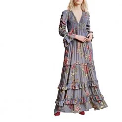 BY TIMO Drapy Gorgette Maxi Dress Blue 6 BY TIMO Drapy Gorgette Maxi Dress Blue -Tilbud miinto Butikk unnamed file 399