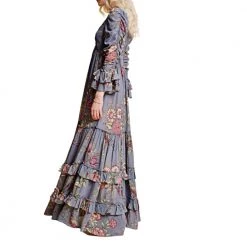 BY TIMO Drapy Gorgette Maxi Dress Blue 7 BY TIMO Drapy Gorgette Maxi Dress Blue -Tilbud miinto Butikk unnamed file 400