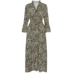 Green American Dreams Sally Long Dress Green Flower Green