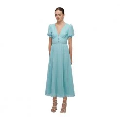 Self Portrait Button Midi Dress Blue -Tilbud miinto Butikk unnamed file 501