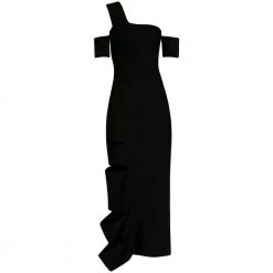 Alexander McQueen Maxi Dresses Black