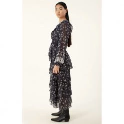 Sort Hale Bob Tiffany Dress Tiered Skirt Kjole Black