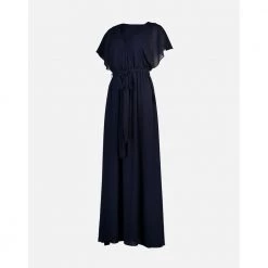 Burgunder Floyd By Smith Wendy Uni Lang Chiffon Kjole Blue