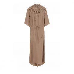 Gustav Britney Long Bias Cut Dress Brown